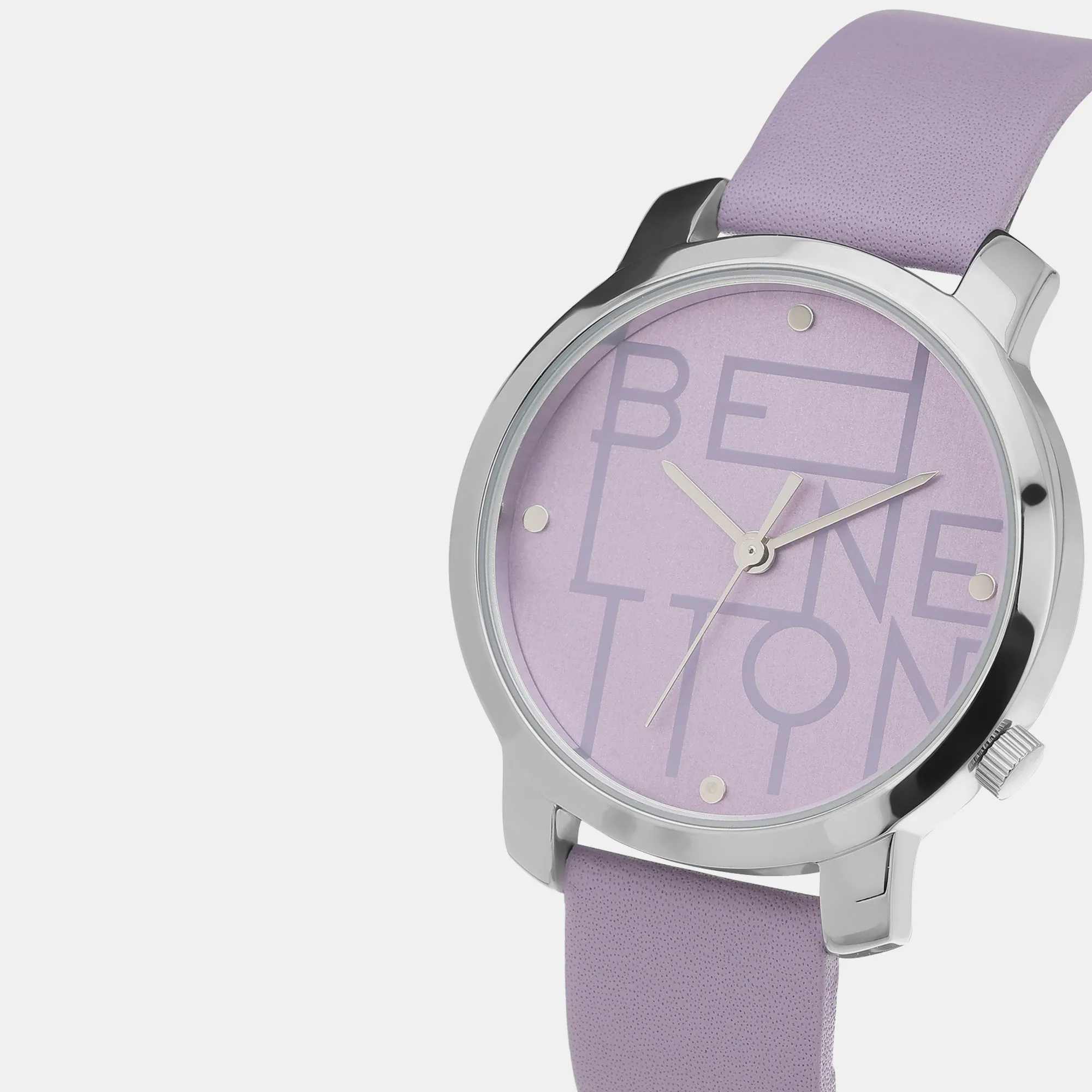 Iconic Lavender Women's 3 Hands Analog Leather Watch UWUCL0705
