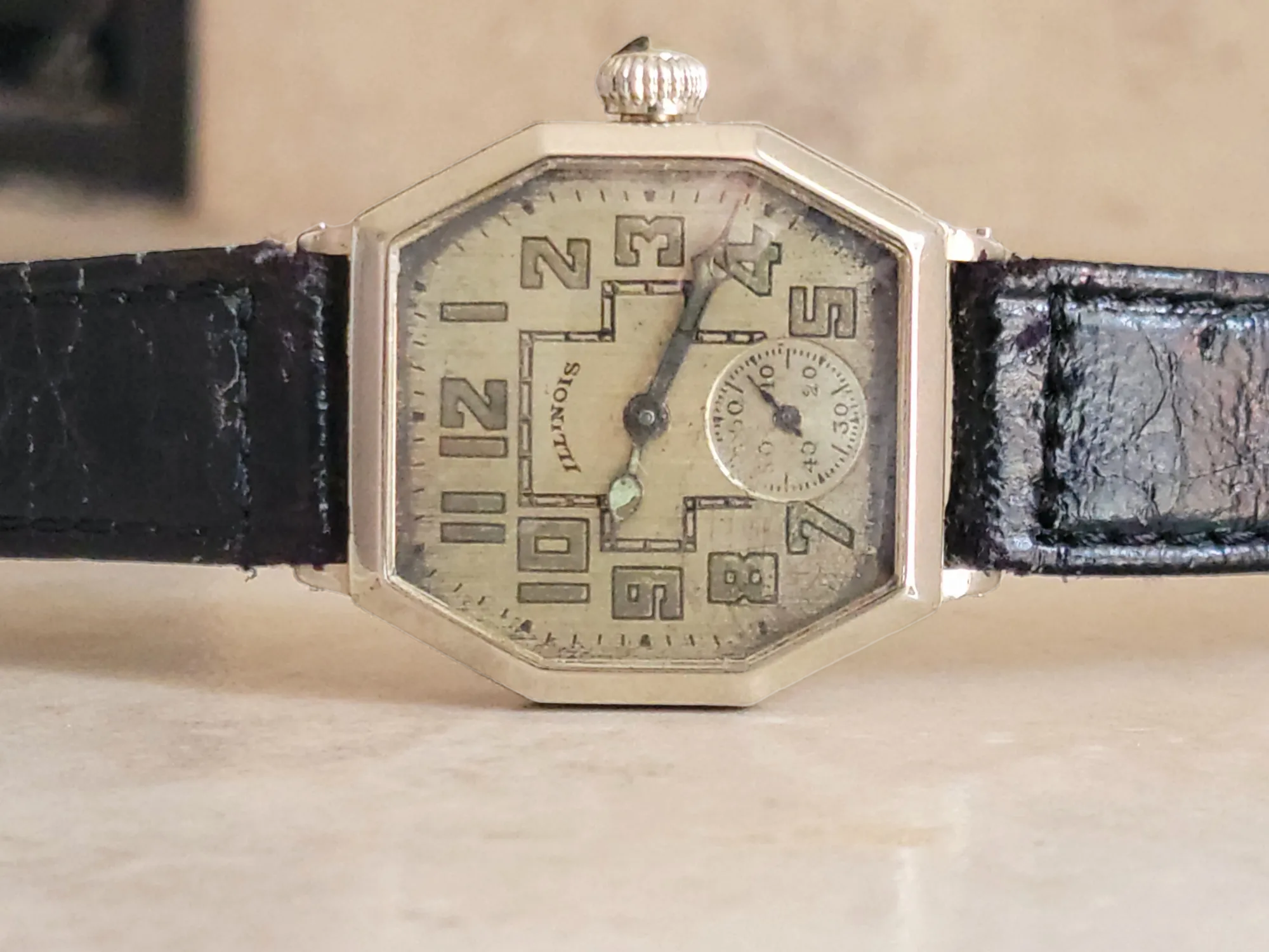 ILLINOIS ACE Wristwatch 17 Jewels Grade 24 - 14K GF