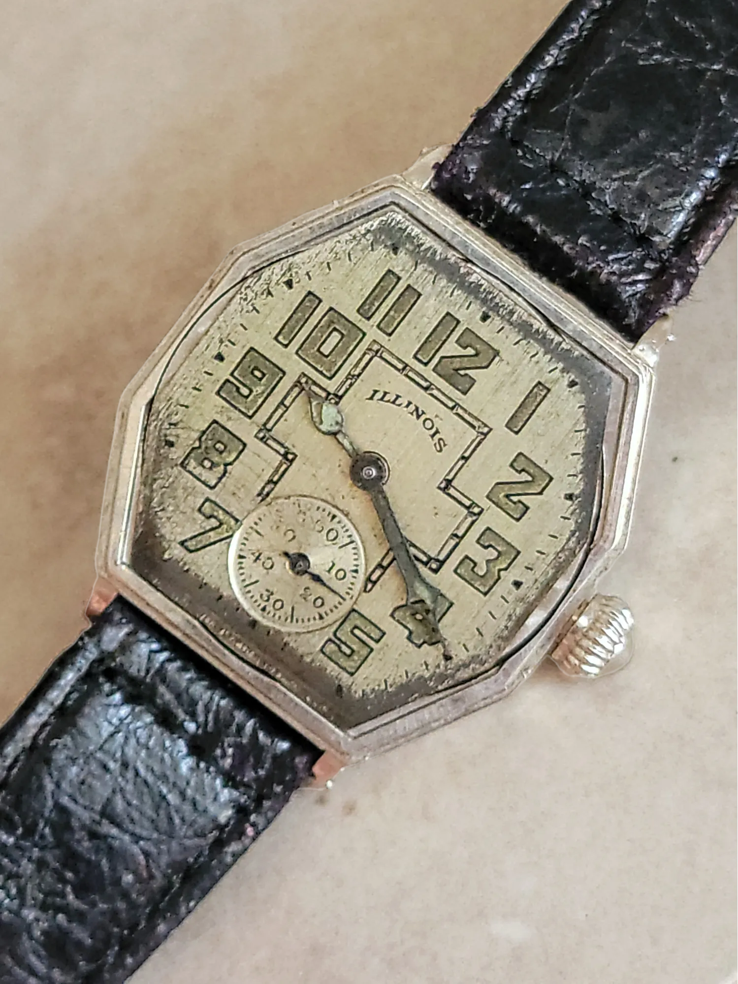 ILLINOIS ACE Wristwatch 17 Jewels Grade 24 - 14K GF