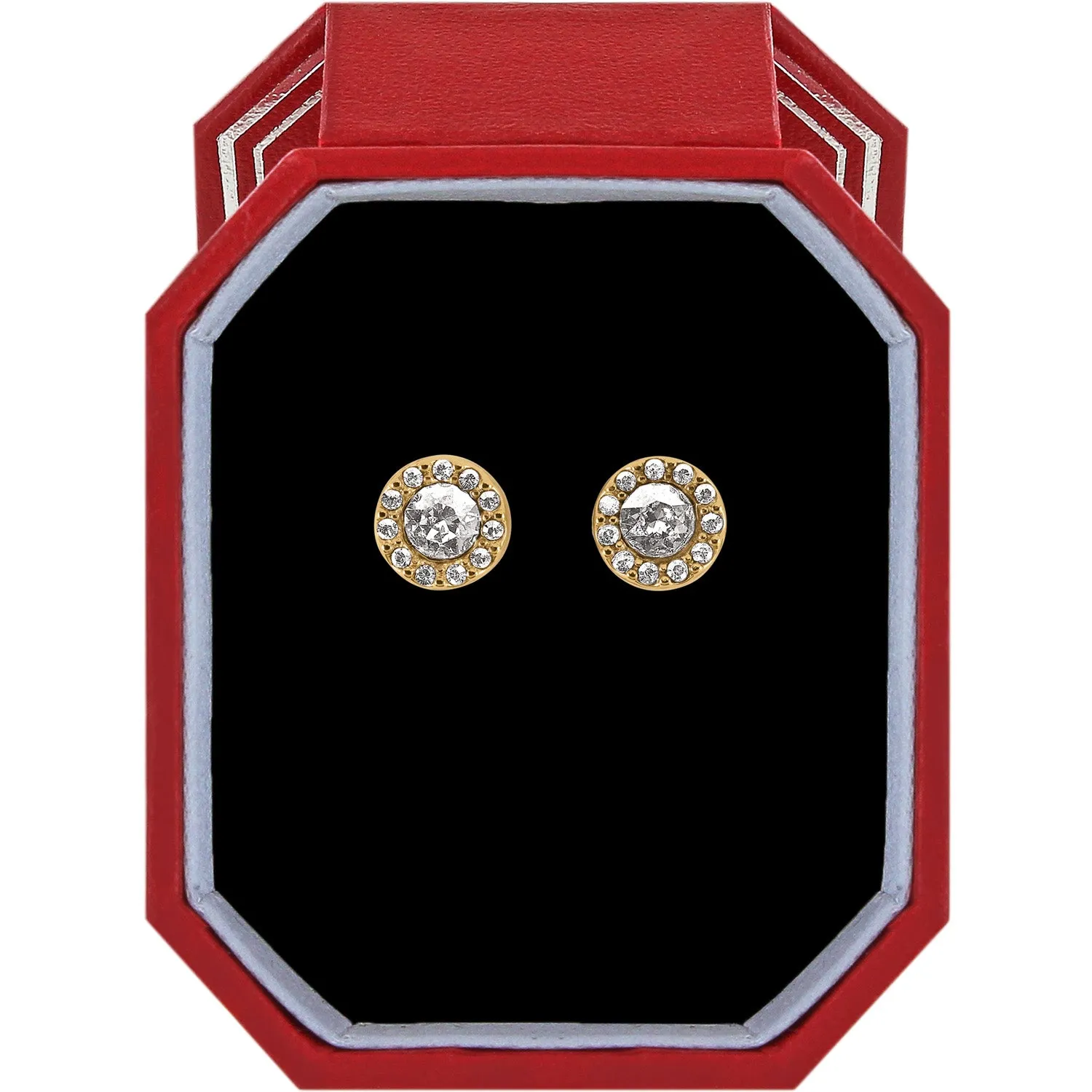 Illumina Gold Solitaire Post Earrings Gift Box