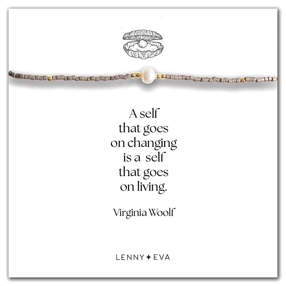 Intentions Bracelet - Pearl Cord - Graphite