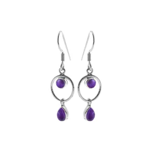 Ivy amethyst charm earrings