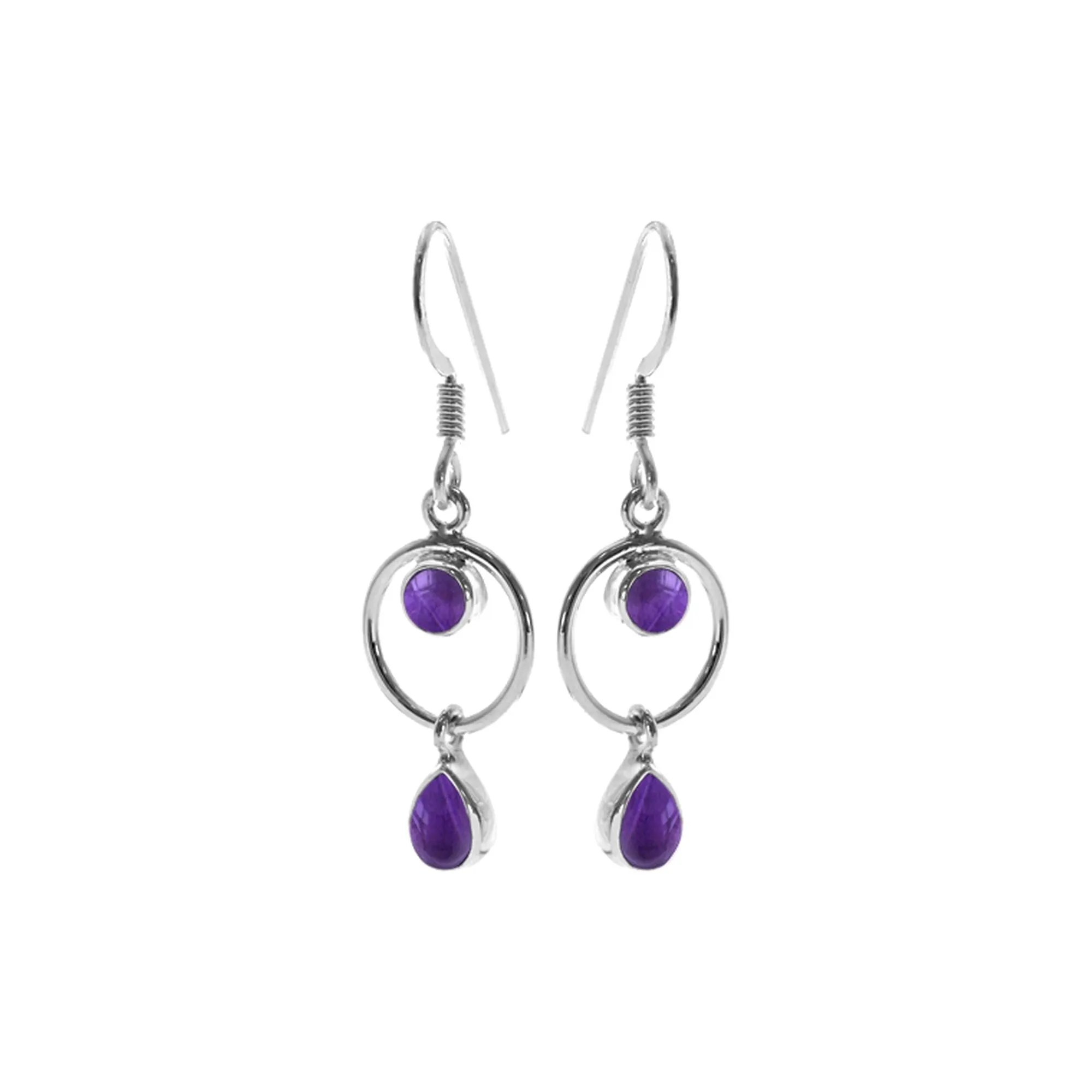 Ivy amethyst charm earrings