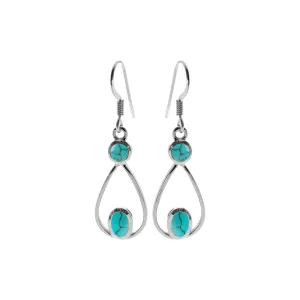 Ivy double turquoise earrings
