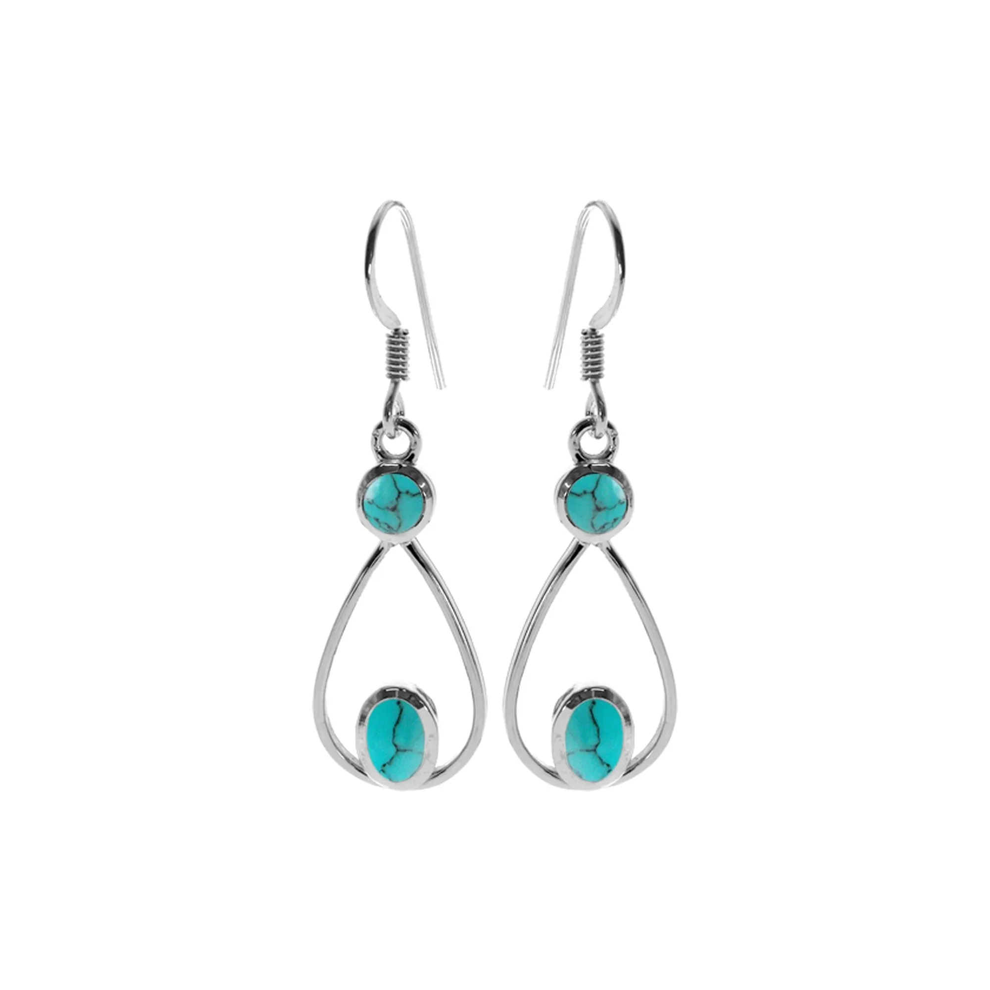 Ivy double turquoise earrings