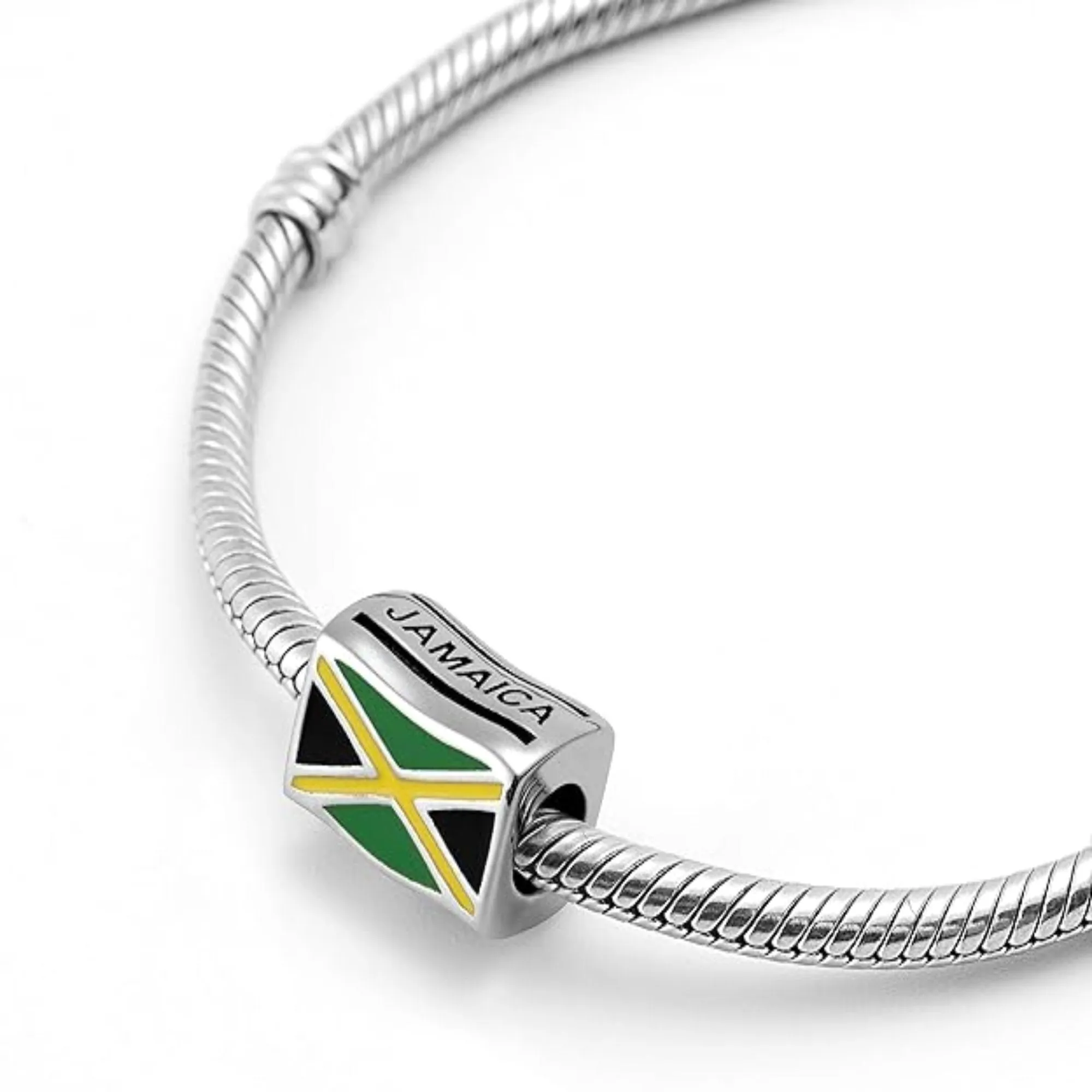 Jamaica Flag Bead Charm