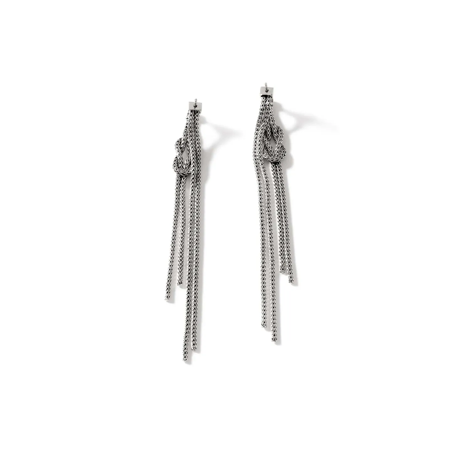 John Hardy Classic Chain Sterling Silver Love Knot Drop Earrings