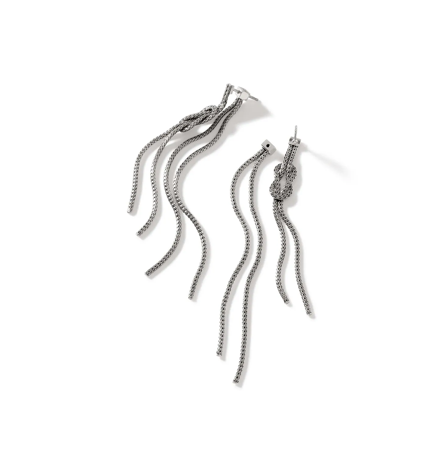 John Hardy Classic Chain Sterling Silver Love Knot Drop Earrings