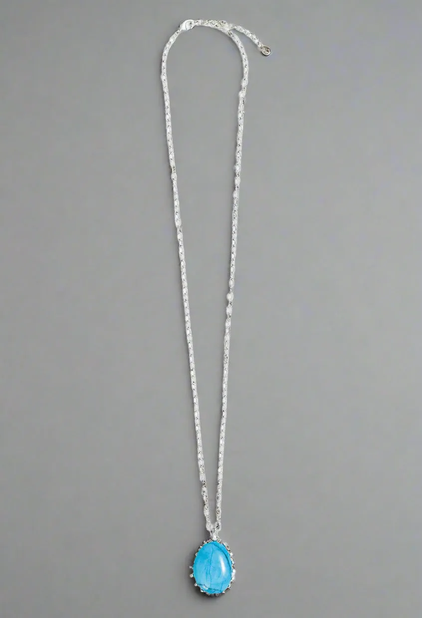 Johnny Was Turquoise Radial Pendant Necklace CJ61924