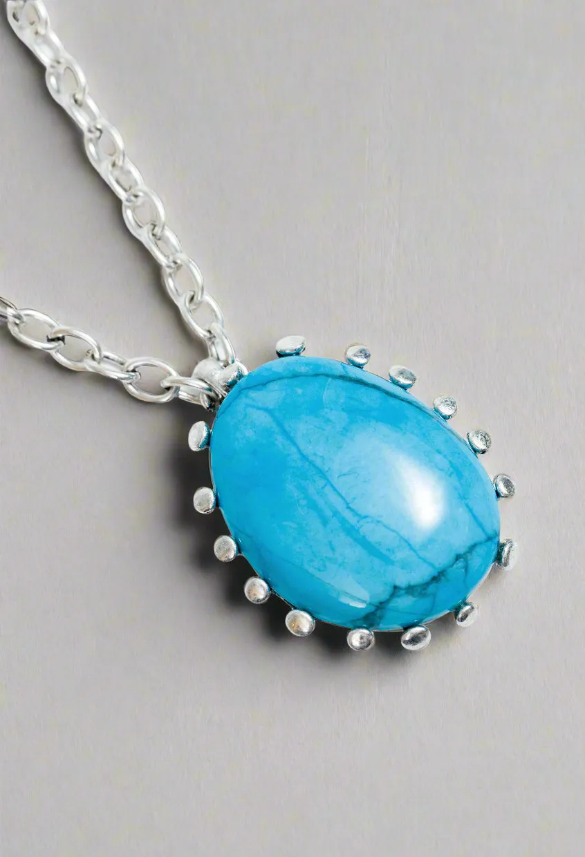 Johnny Was Turquoise Radial Pendant Necklace CJ61924