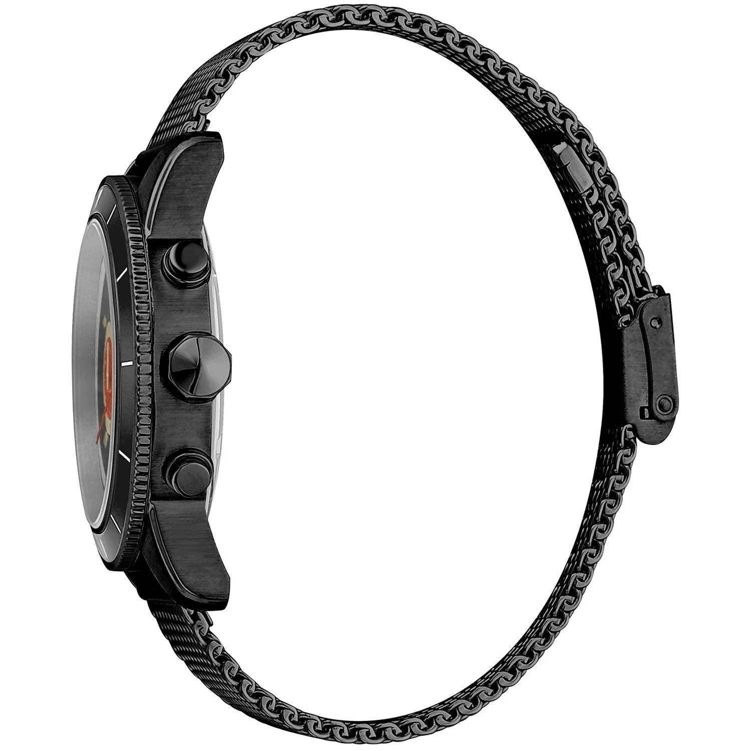 Just Cavalli Gents Black Dial Black Stainless Steel Watch