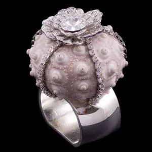 Knobby Sea Urchin Napkin Ring Featuring Premium © Crystal / Set of 4