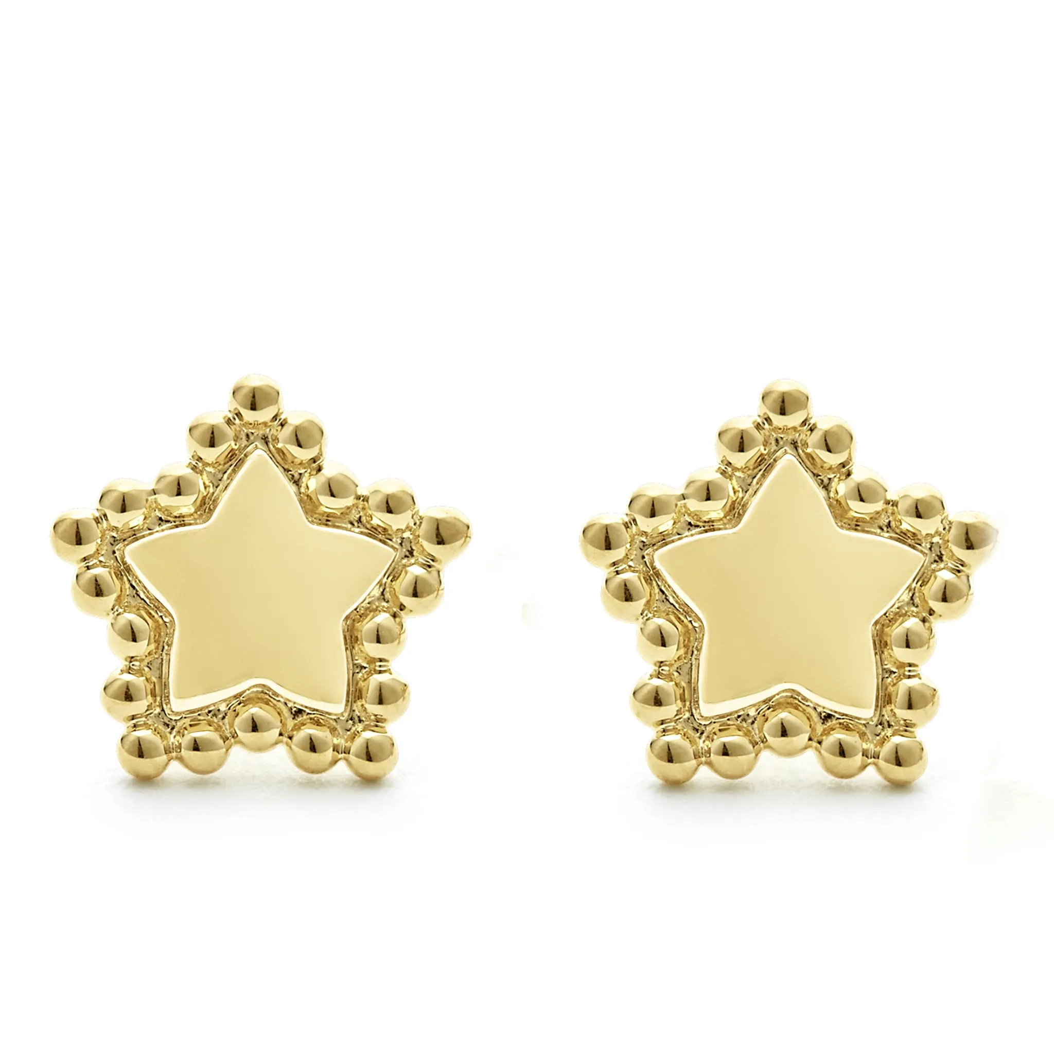 KSL 18K Gold Star Stud Earrings