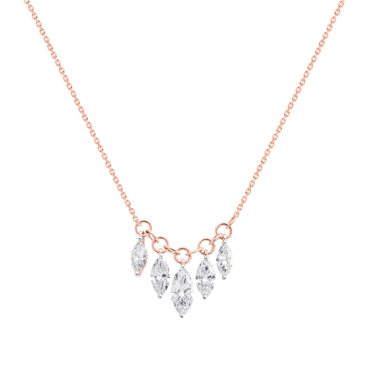 LAB GROWN Marquise Shaped Drop Pendant