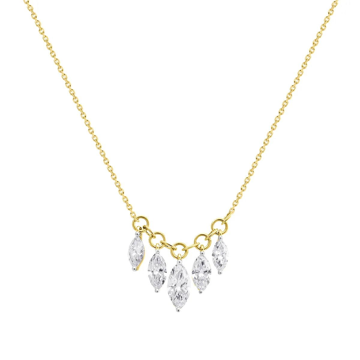 LAB GROWN Marquise Shaped Drop Pendant