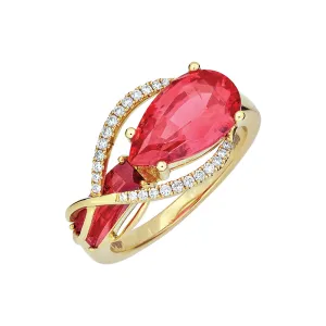 Lab Grown Padparadscha Ring