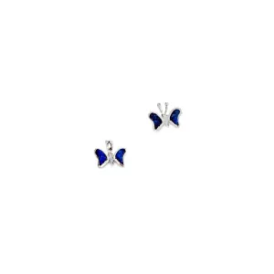 Lapis Lazuli Butterfly Earrings | Exclusive Handcrafted Jewelry | From the Andes