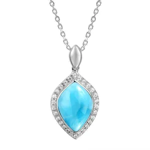 Larimar Mandorla Pendant