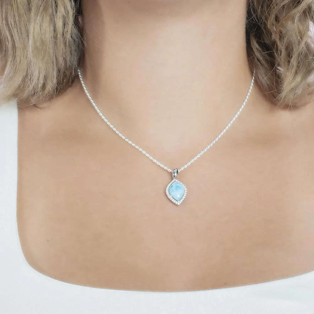 Larimar Mandorla Pendant