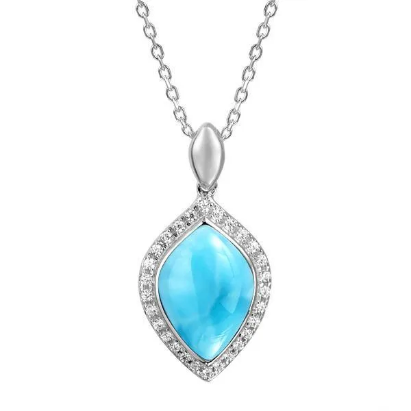 Larimar Mandorla Pendant