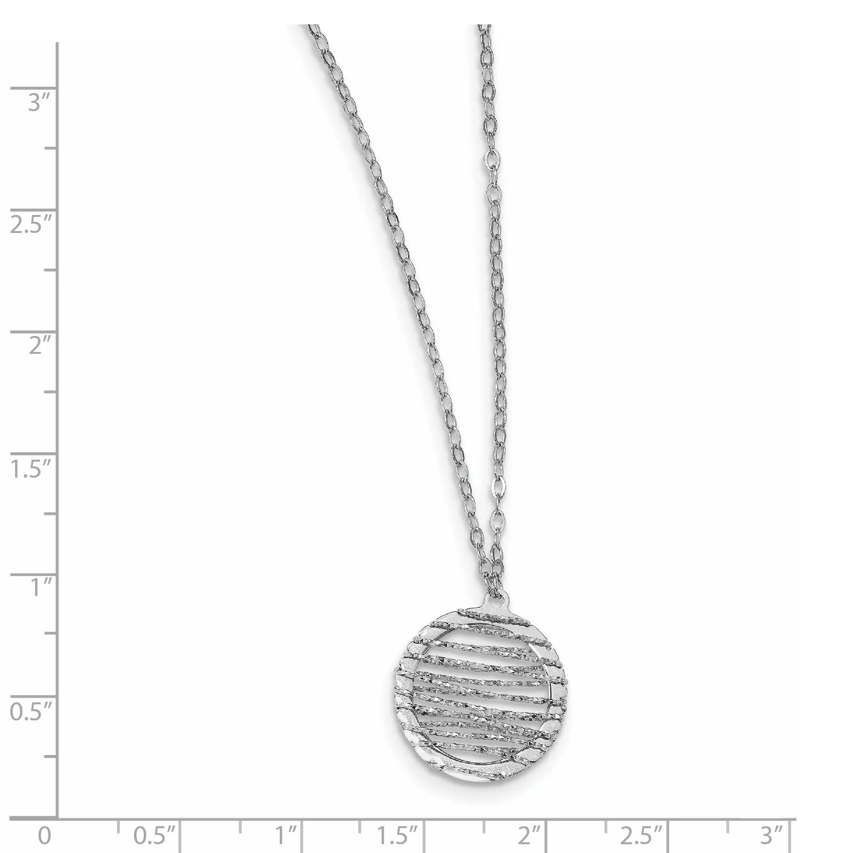 Leslie Sterling Silver D.C Open Center Necklace