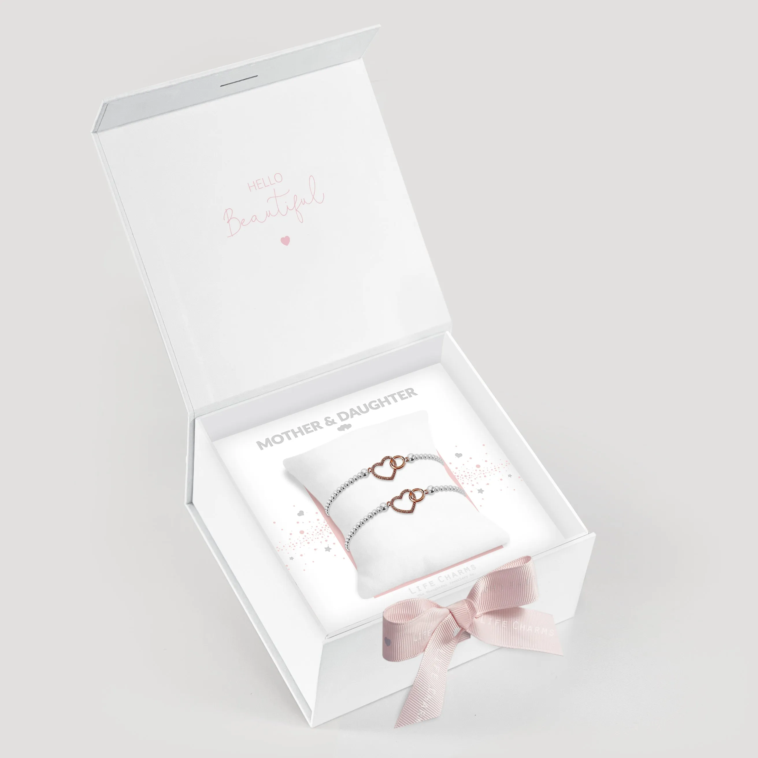 Life Charms Mother and Daughter gift box with matching bracelets