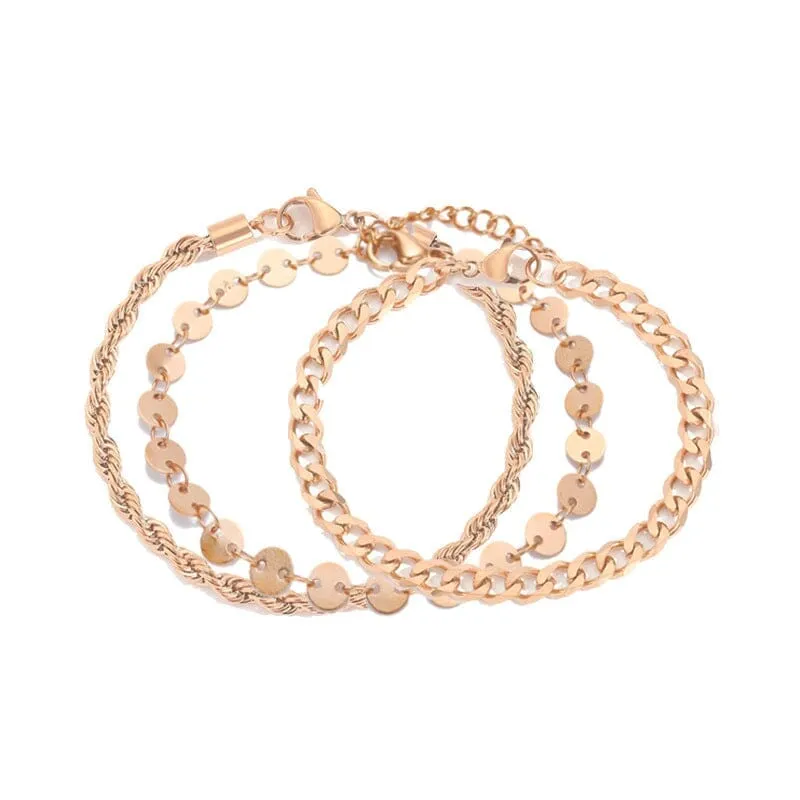 Lot Bracelet Acier Inoxydable - Rosalie