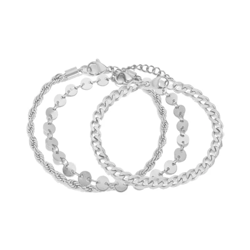 Lot Bracelet Acier Inoxydable - Rosalie