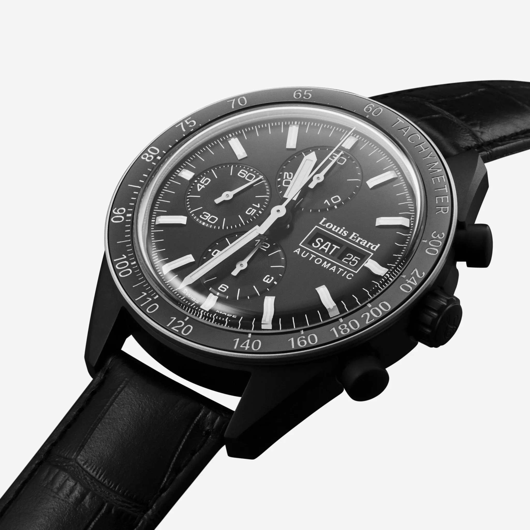 Louis Erard Sportive Chronograph Black PVD Automatic Men's Watch 78109NA22.BDCN82