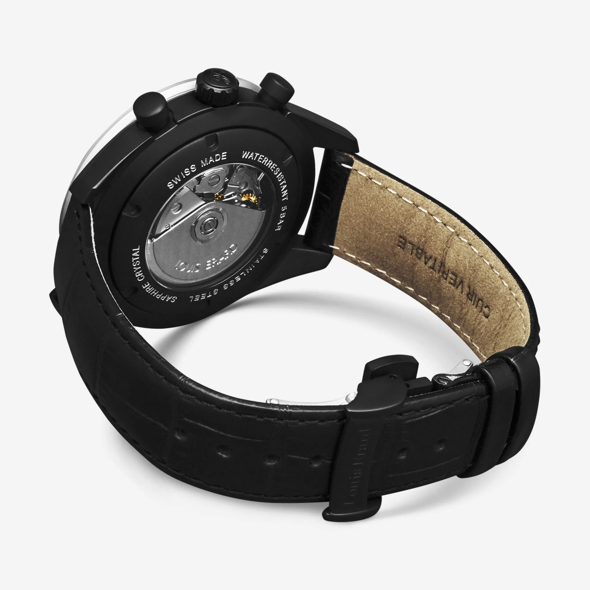 Louis Erard Sportive Chronograph Black PVD Automatic Men's Watch 78109NA22.BDCN82