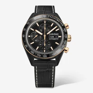 Louis Erard Sportive Chronograph Black PVD Automatic Men's Watch 78109NB12.BDCN152