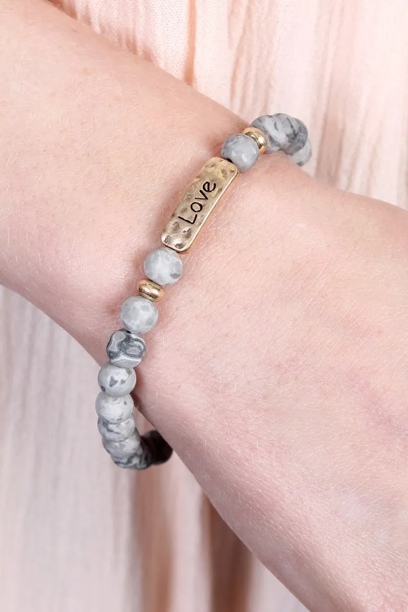 LOVE NATURAL STONE BRACELET