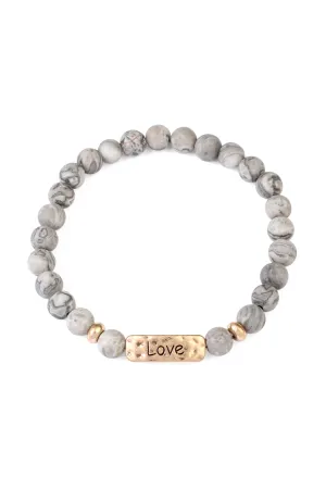 LOVE NATURAL STONE BRACELET