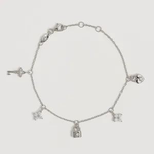 Love Unlocked Charm Bracelet - Silver