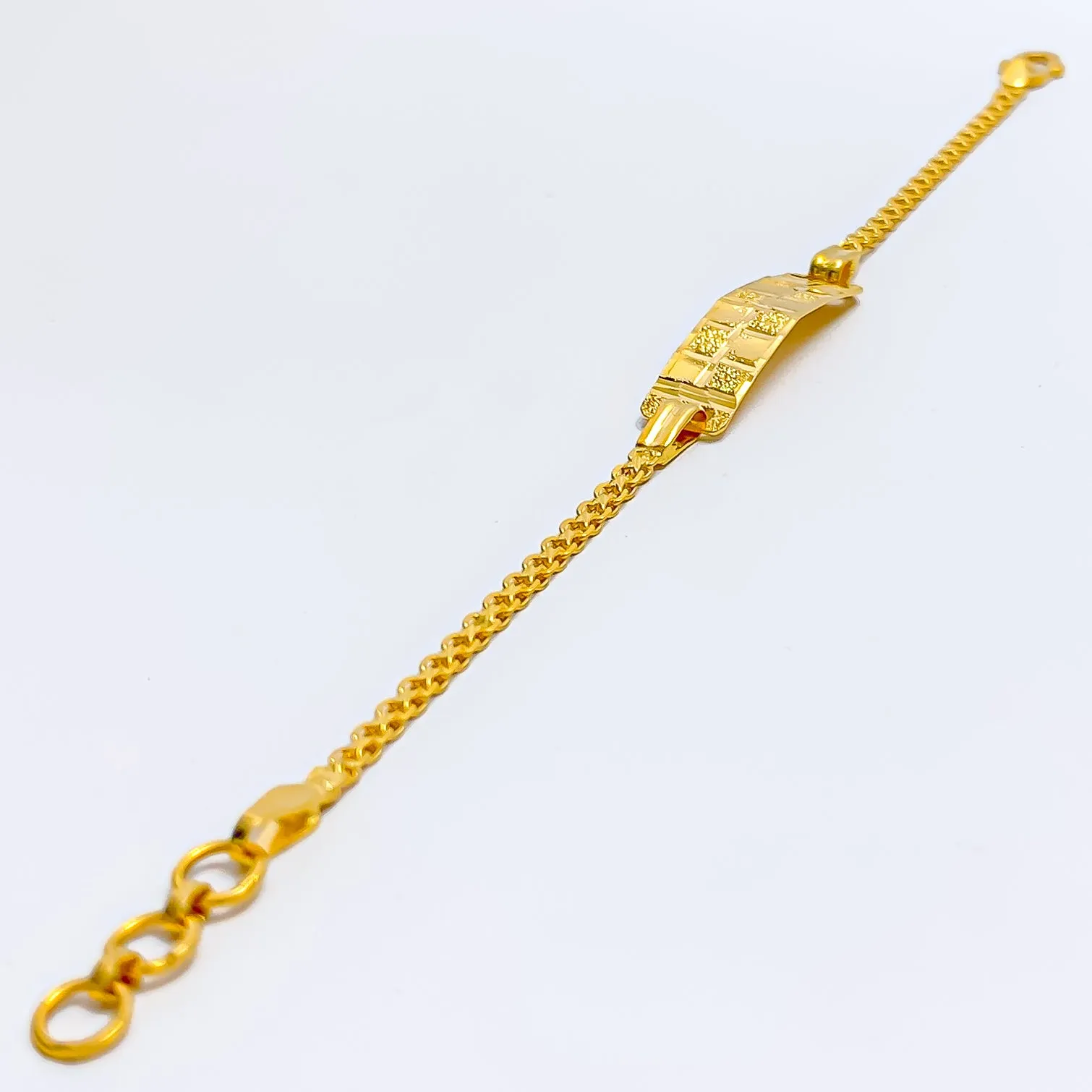 Lovely Engraved 22k Gold Baby Bracelet