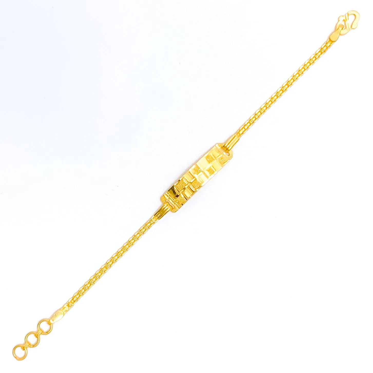 Lovely Engraved 22k Gold Baby Bracelet