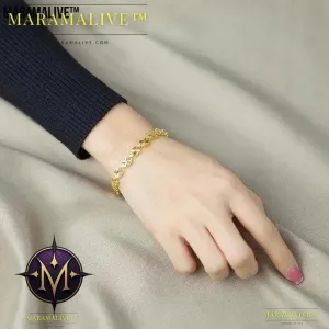 Lucky Charm Women's Bracelet - Four Leaf Clover Gold Charm Bracelet