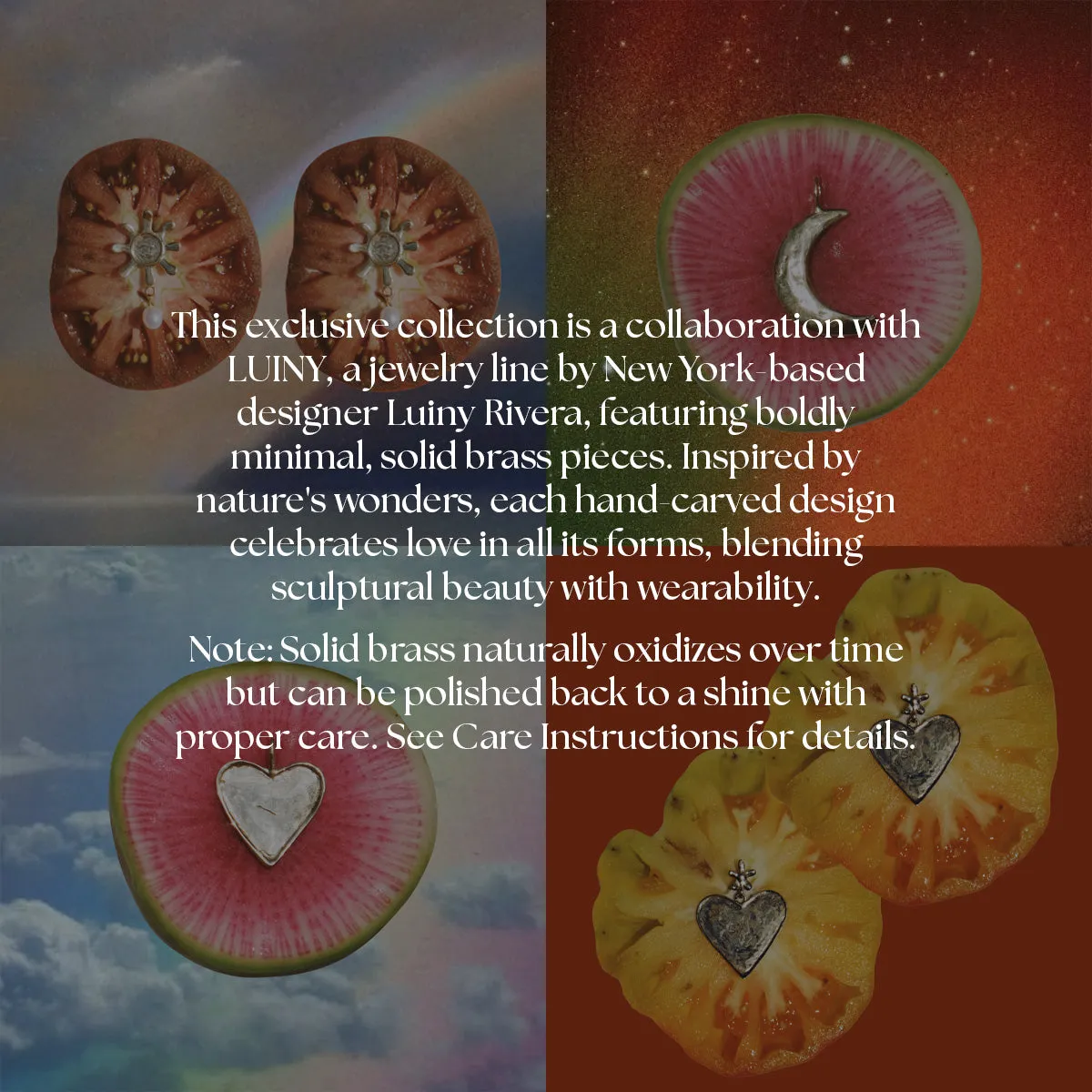 Luiny x Local Eclectic Bold Star Moon Drop Earring