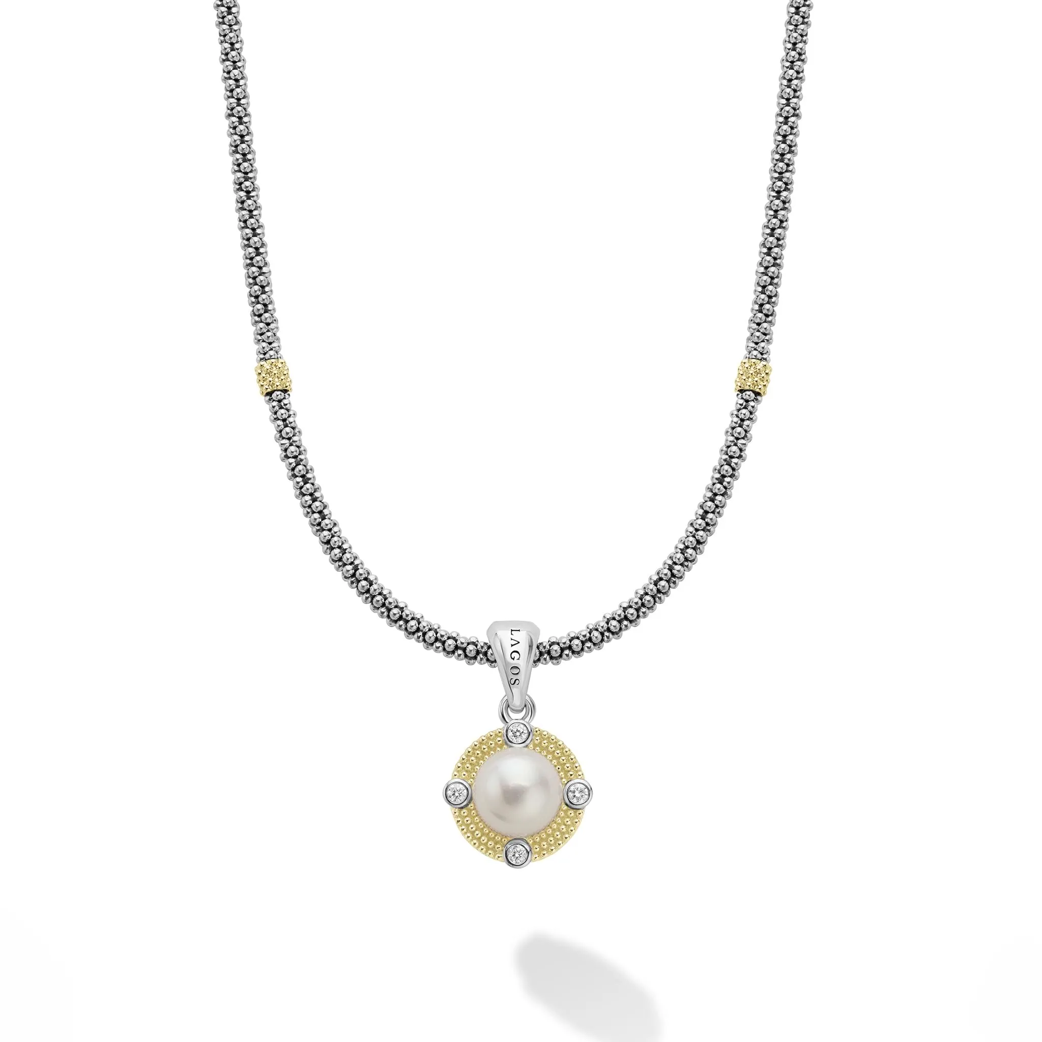 Luna Pearl Diamond Earring and Necklace Gift Set