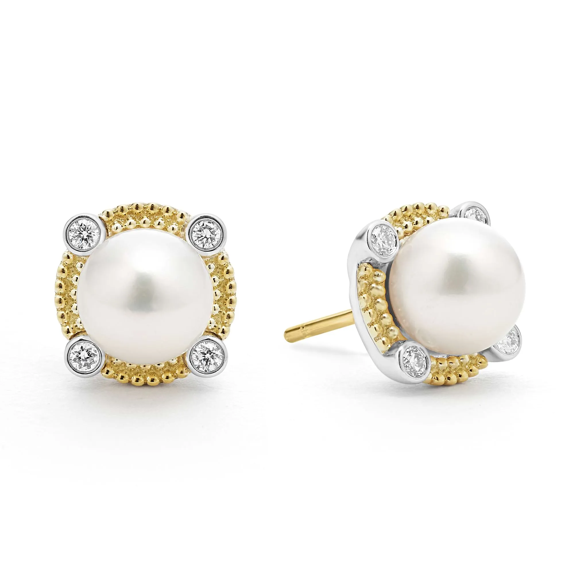 Luna Pearl Diamond Earring and Necklace Gift Set