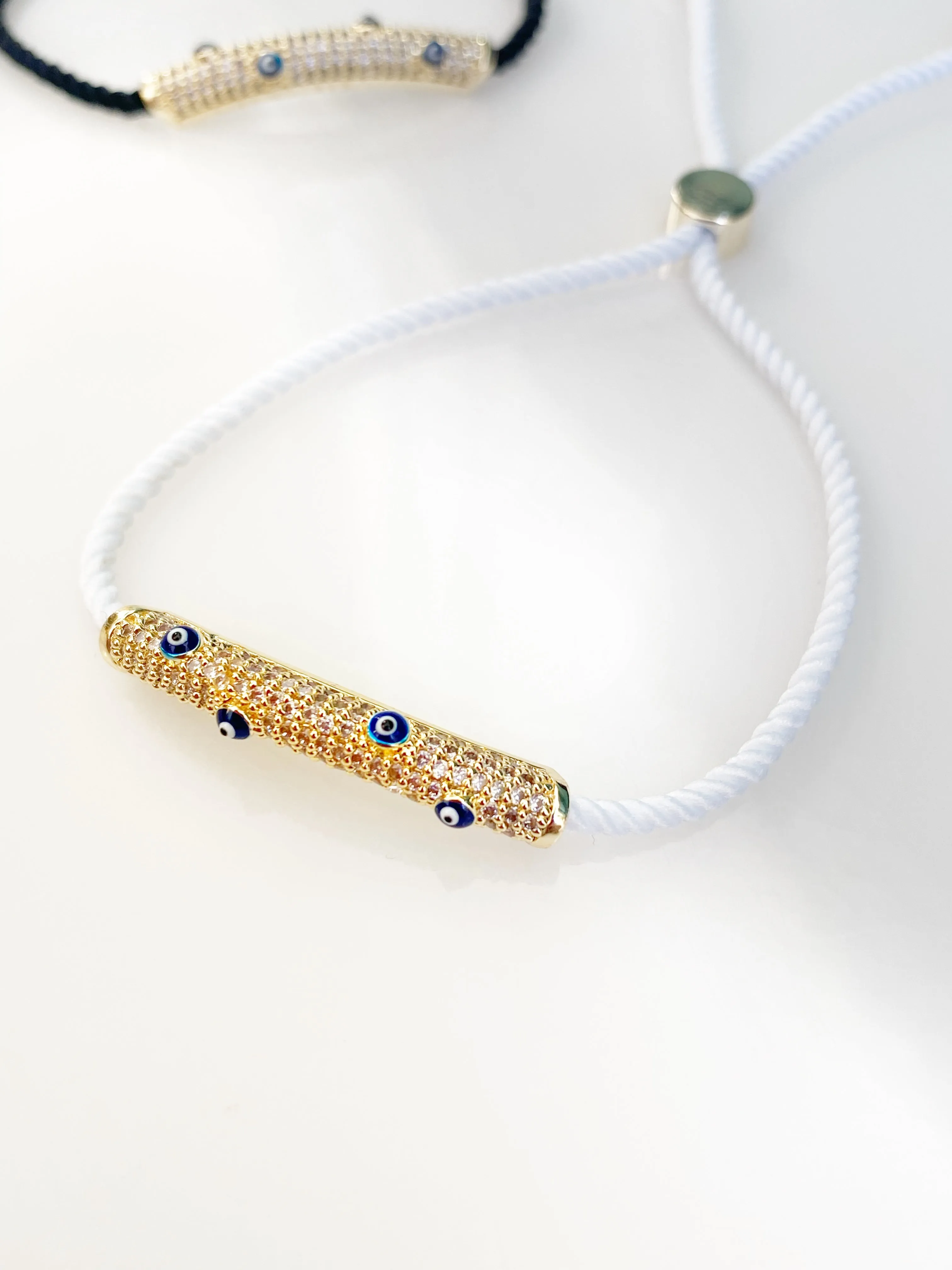 Luxe Evil Eye Bar Bracelet