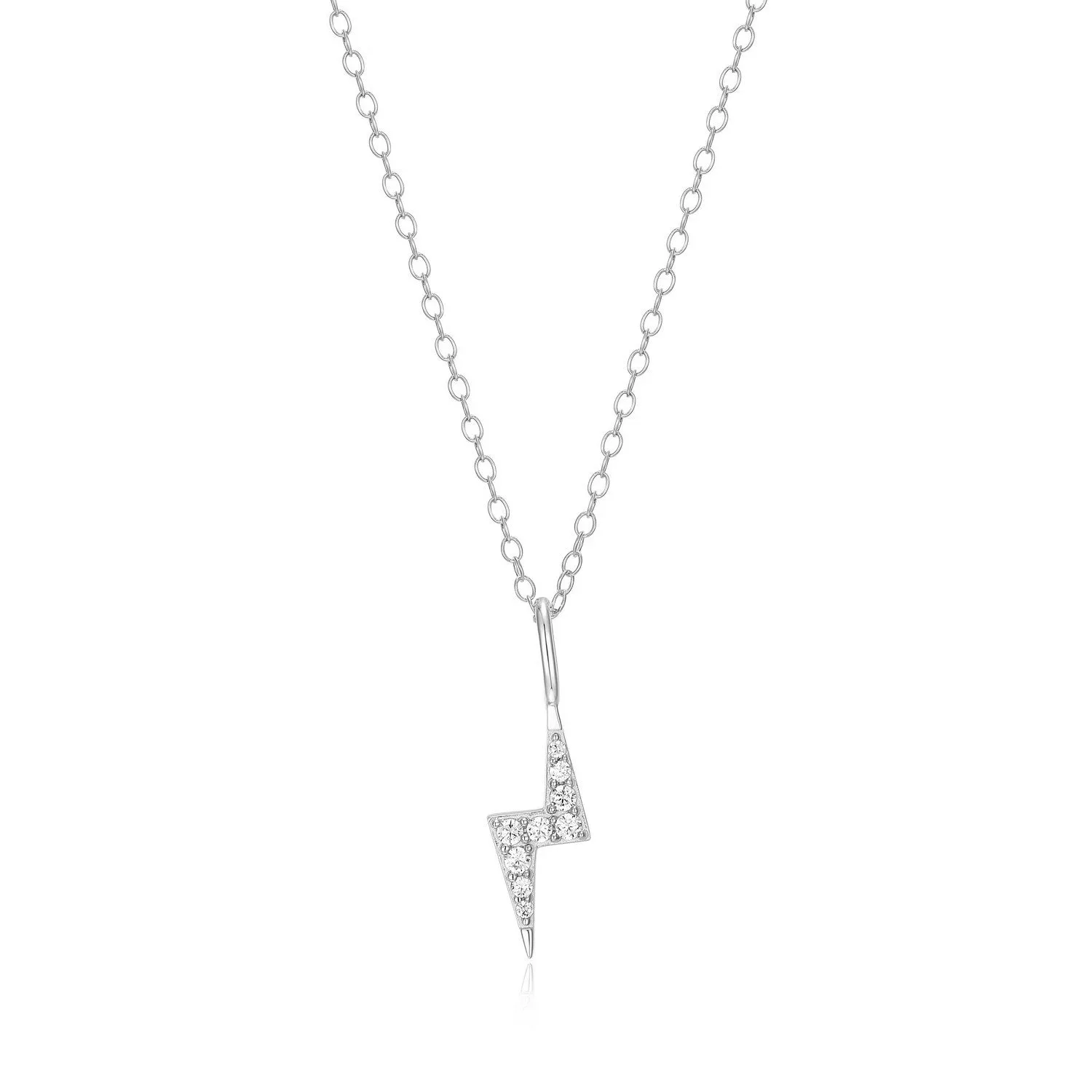 M by Monte Luna LG Diamond Lighting Pendant Necklace in 18K Yellow Gold/Rhodium Plated Sterling Silver