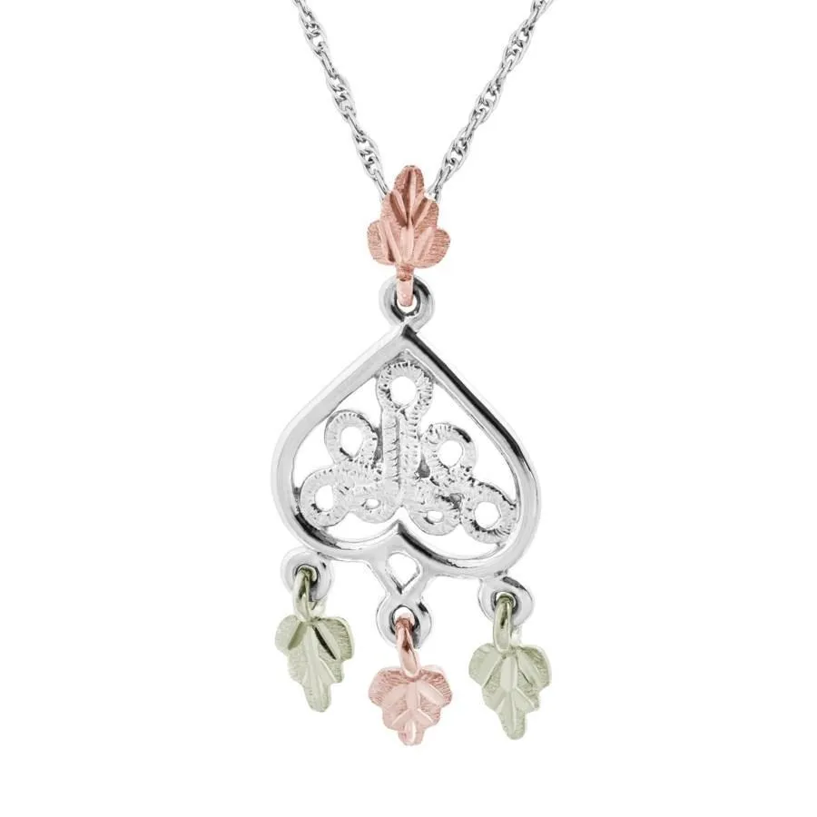 Magnificent Dangle II - Sterling Silver Black Hills Gold Pendant