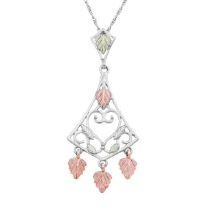 Magnificent Dangle - Sterling Silver Black Hills Gold Pendant