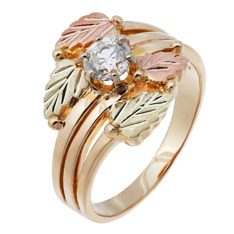 Magnificent Diamond Engagement - Black Hills Gold Ladies Ring