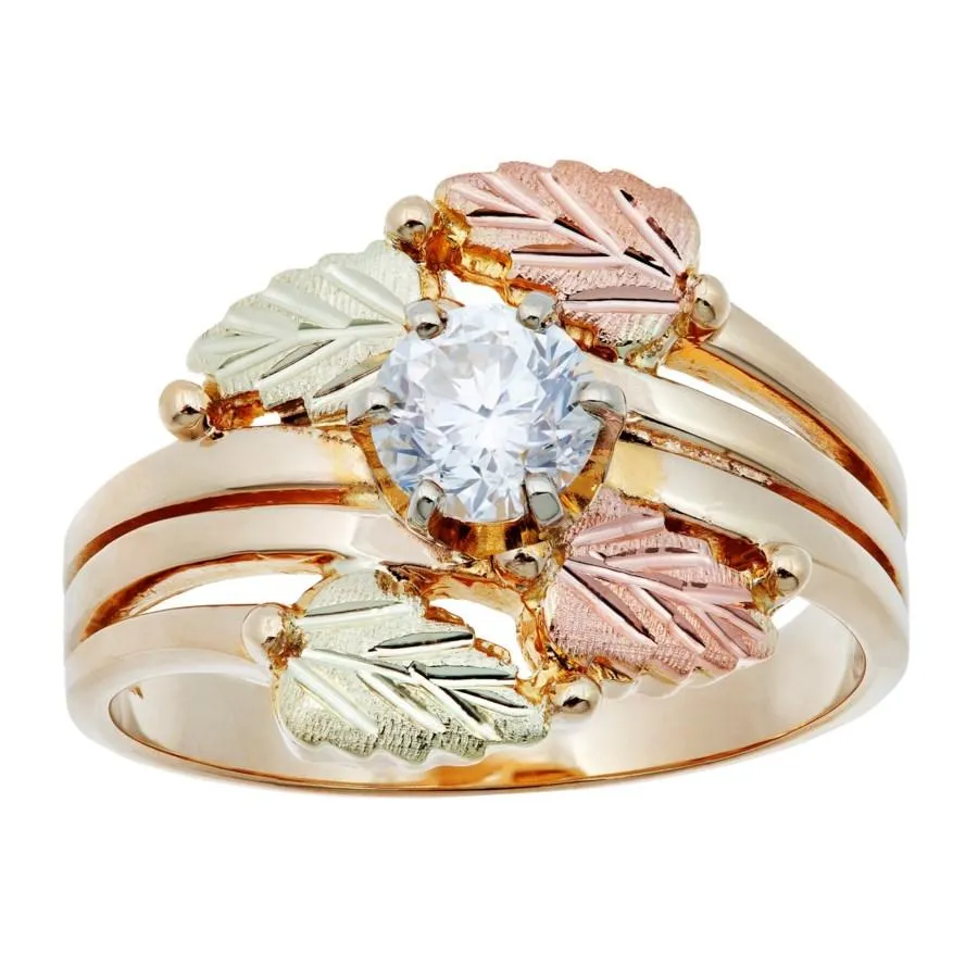 Magnificent Diamond Engagement - Black Hills Gold Ladies Ring