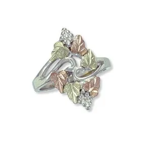 Magnificent Foliage - Sterling Silver Black Hills Gold Ring