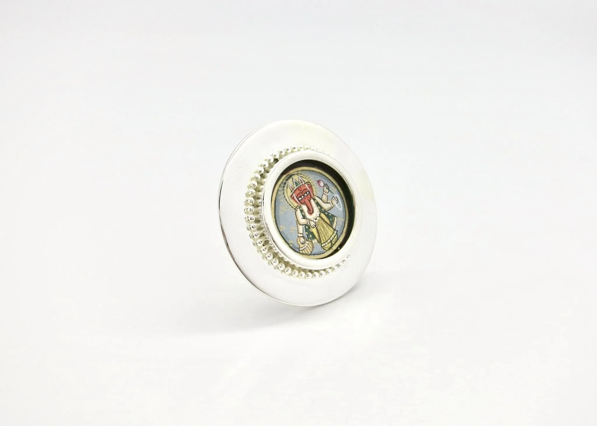 Magnificent, majestic and sculptural, Ganesha round statement ring