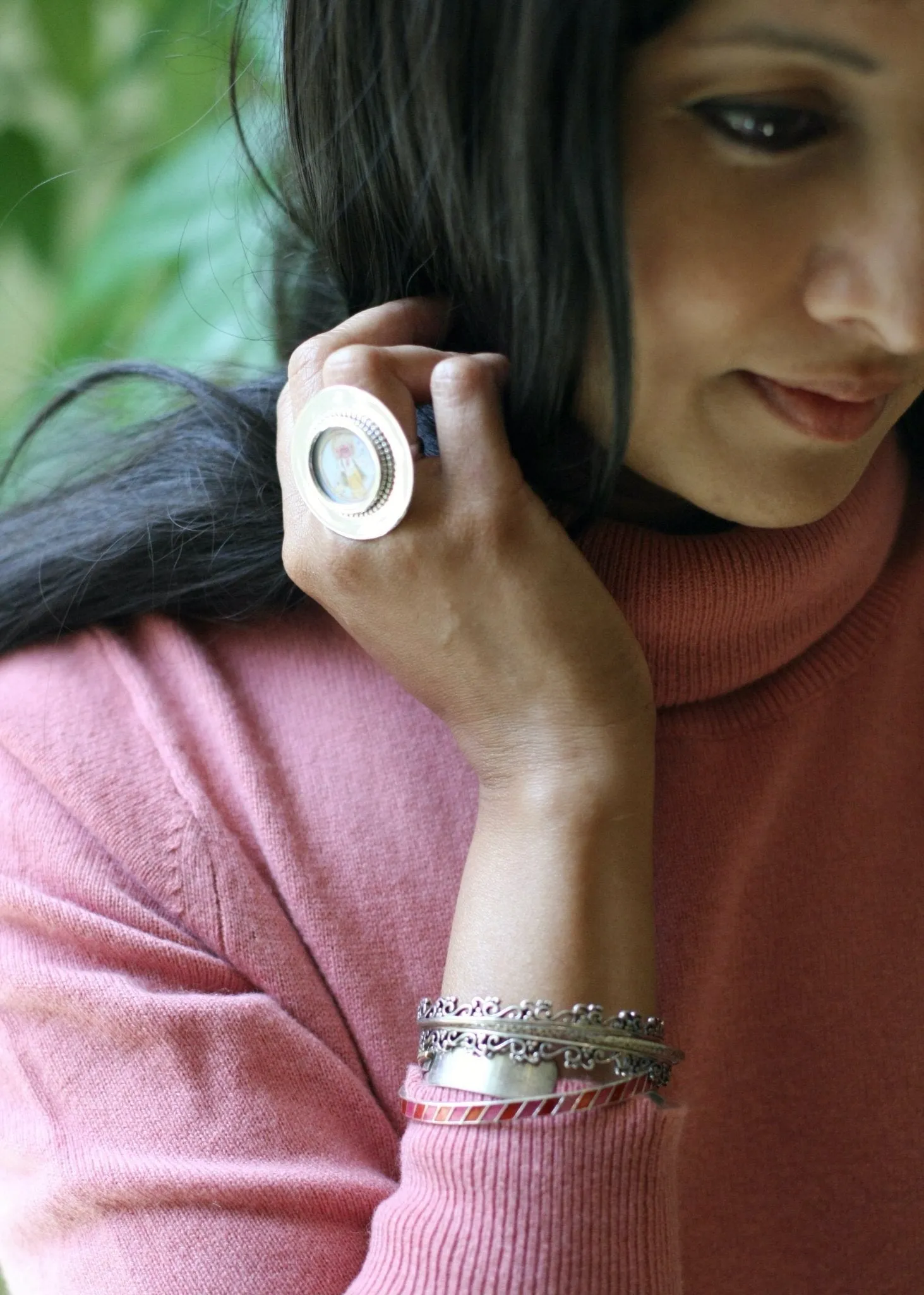 Magnificent, majestic and sculptural, Ganesha round statement ring