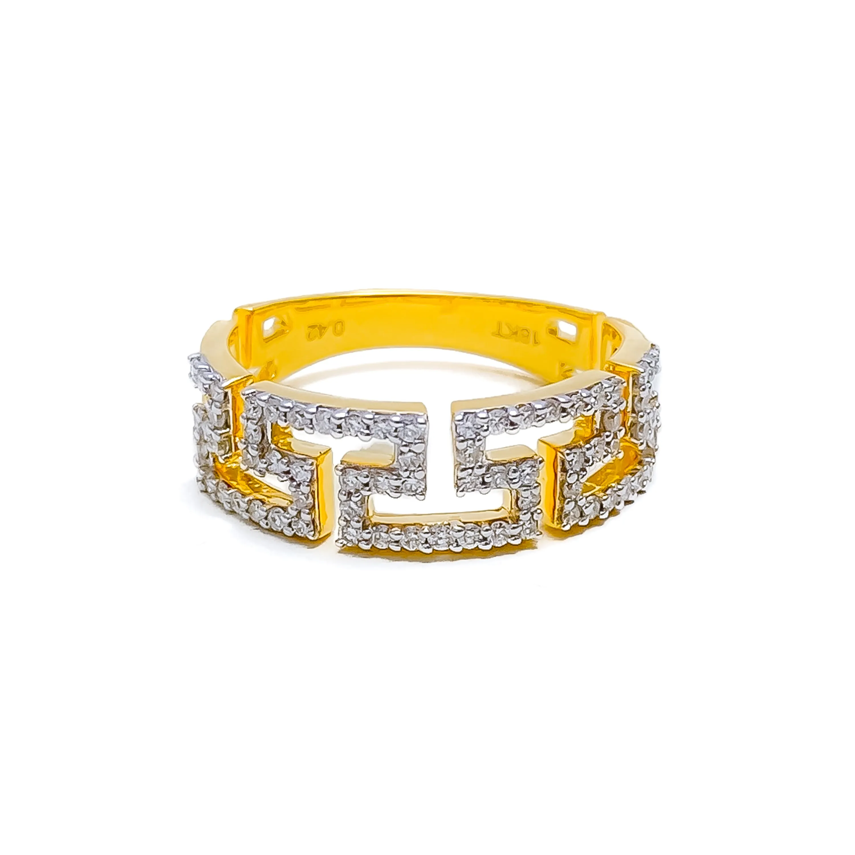Magnificent Modern 18K Gold   Diamond Band